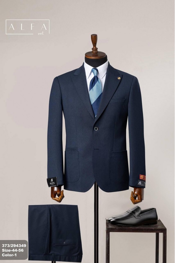 Alfa Suit Slim Fit Açık Gri Düz Takım Elbise Alfa Suit Slim Fit Açık Gri Düz Takım Elbise