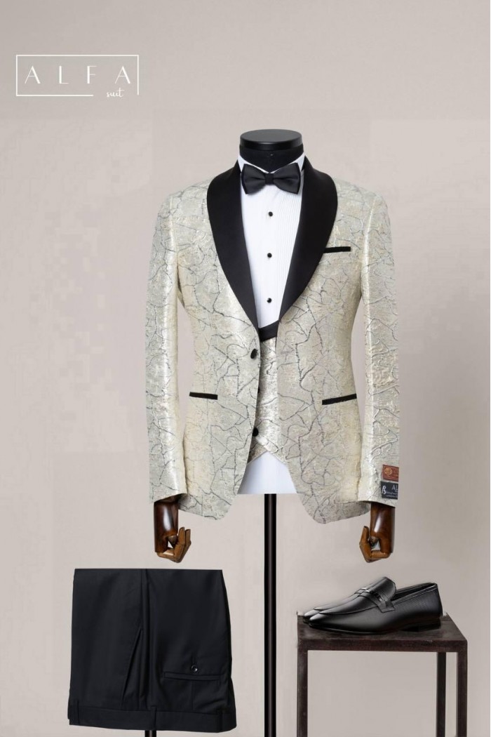 Alfa Suit Slim Fit Açık Gri Düz Takım Elbise Alfa Suit Slim Fit Açık Gri Düz Takım Elbise