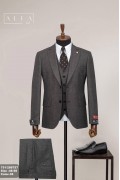 Alfa Suit Slim Fit Açık Gri Düz Takım Elbise Alfa Suit Slim Fit Açık Gri Düz Takım Elbise