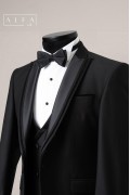 Alfa Suit Slim Fit Koyu Gri Düz Takım Elbise Alfa Suit Slim Fit Koyu Gri Düz Takım Elbise
