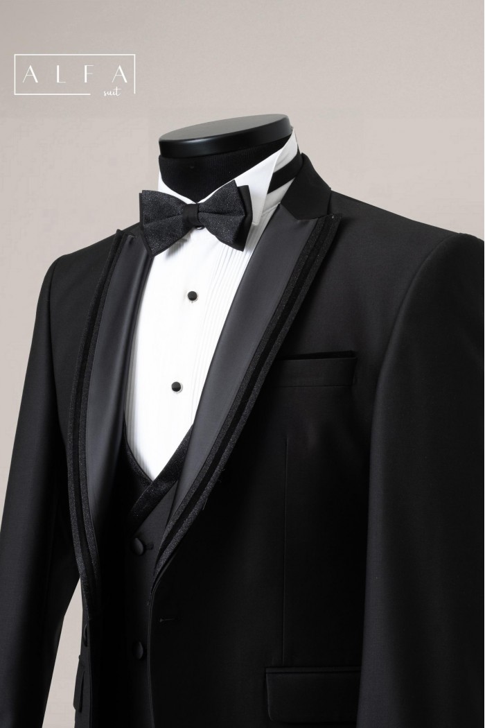 Alfa Suit Slim Fit Koyu Gri Düz Takım Elbise Alfa Suit Slim Fit Koyu Gri Düz Takım Elbise