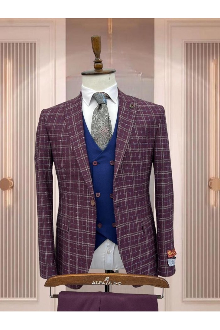 Alfa Suit Slim Fit Açık Gri Düz Takım Elbise Alfa Suit Slim Fit Açık Gri Düz Takım Elbise