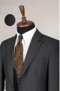 Alfa Suit Slim Fit Koyu Gri Düz Takım Elbise Alfa Suit Slim Fit Koyu Gri Düz Takım Elbise