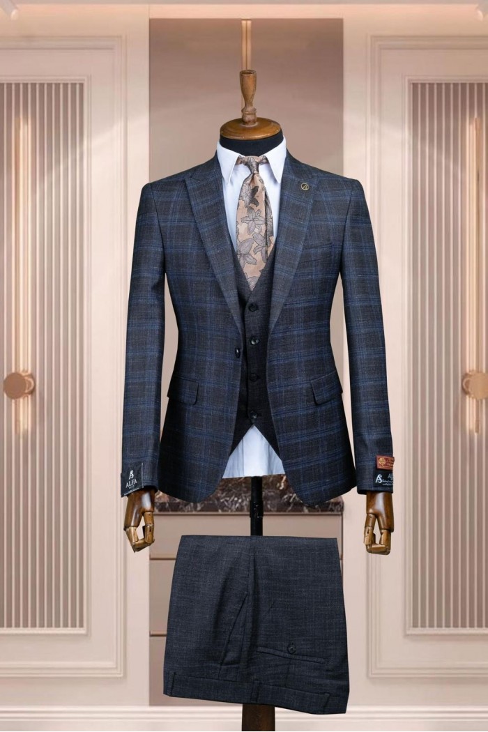 Alfa Suit Slim Fit Açık Gri Düz Takım Elbise Alfa Suit Slim Fit Açık Gri Düz Takım Elbise