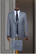 Alfa Suit Slim Fit Koyu Gri Düz Takım Elbise Alfa Suit Slim Fit Koyu Gri Düz Takım Elbise