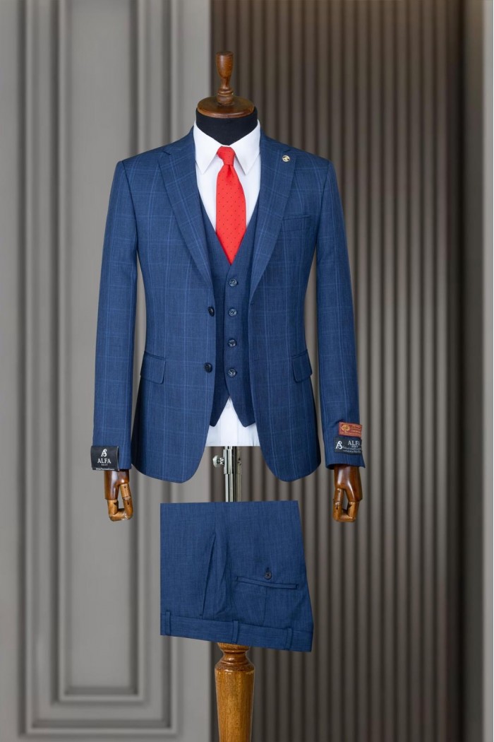 Alfa Suit Slim Fit Koyu Gri Düz Takım Elbise Alfa Suit Slim Fit Koyu Gri Düz Takım Elbise