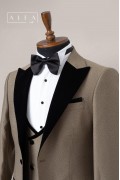 Alfa Suit Slim Fit Açık Gri Düz Takım Elbise Alfa Suit Slim Fit Açık Gri Düz Takım Elbise