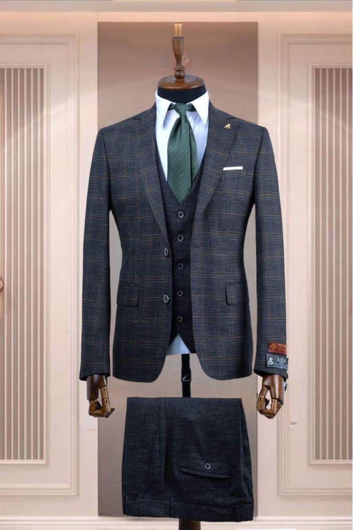 Alfa Suit Slim Fit Açık Gri Düz Takım Elbise Alfa Suit Slim Fit Açık Gri Düz Takım Elbise