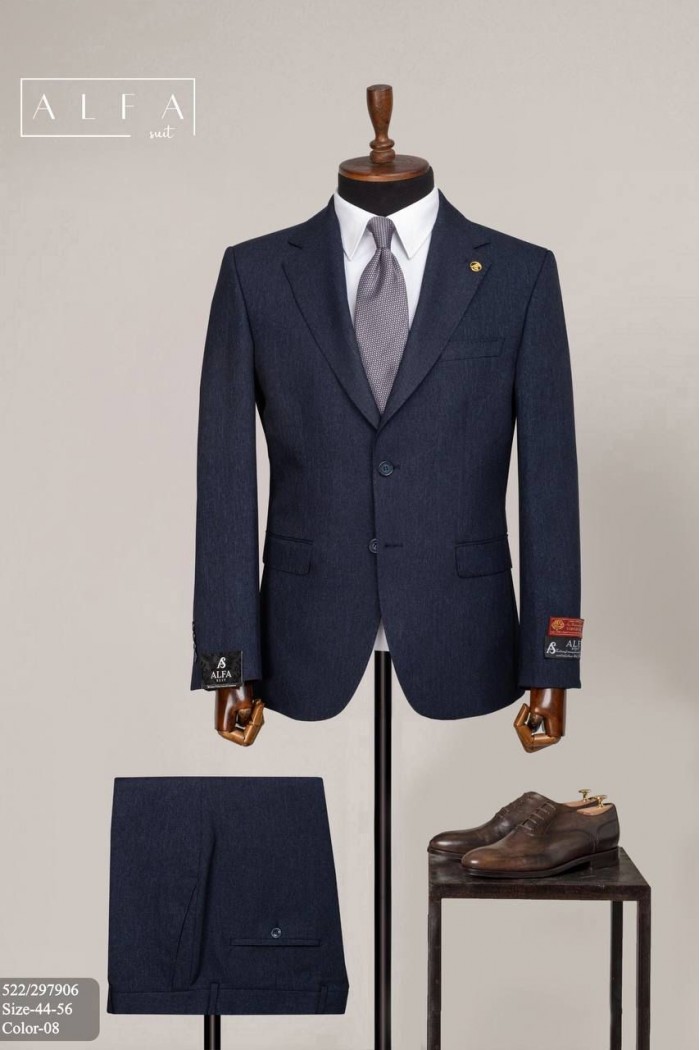 Alfa Suit Slim Fit Açık Gri Düz Takım Elbise Alfa Suit Slim Fit Açık Gri Düz Takım Elbise