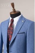 Alfa Suit Slim Fit Açık Gri Düz Takım Elbise Alfa Suit Slim Fit Açık Gri Düz Takım Elbise