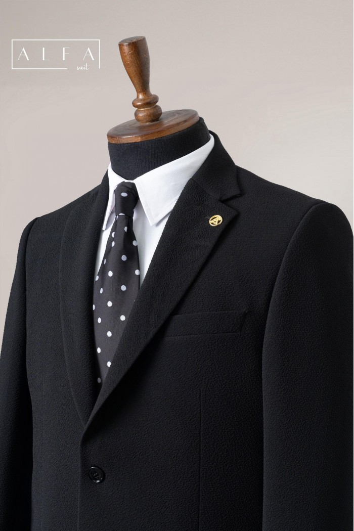 Alfa Suit Slim Fit Koyu Gri Düz Takım Elbise Alfa Suit Slim Fit Koyu Gri Düz Takım Elbise