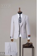 Alfa Suit Slim Fit Açık Gri Düz Takım Elbise Alfa Suit Slim Fit Açık Gri Düz Takım Elbise