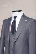Alfa Suit Slim Fit Açık Gri Düz Takım Elbise Alfa Suit Slim Fit Açık Gri Düz Takım Elbise