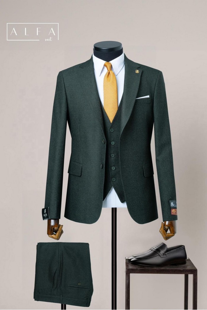 Alfa Suit Slim Fit Açık Gri Düz Takım Elbise Alfa Suit Slim Fit Açık Gri Düz Takım Elbise
