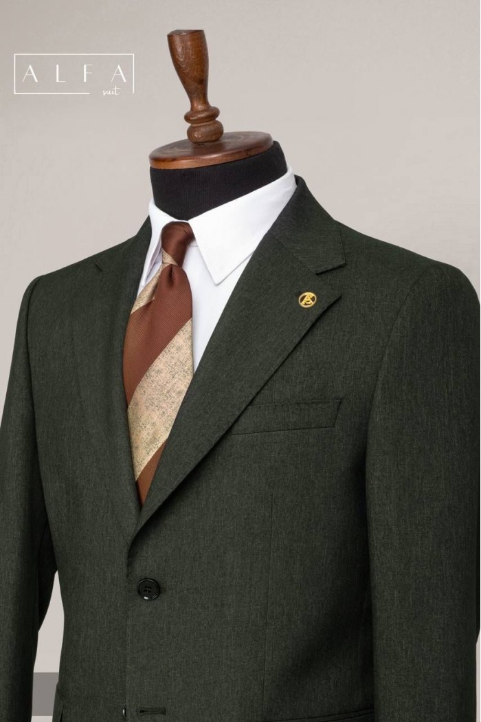 Alfa Suit Slim Fit Koyu Gri Düz Takım Elbise Alfa Suit Slim Fit Koyu Gri Düz Takım Elbise