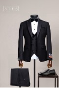Alfa Suit Slim Fit Açık Gri Düz Takım Elbise Alfa Suit Slim Fit Açık Gri Düz Takım Elbise