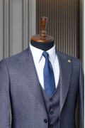 Alfa Suit Slim Fit Koyu Gri Düz Takım Elbise Alfa Suit Slim Fit Koyu Gri Düz Takım Elbise