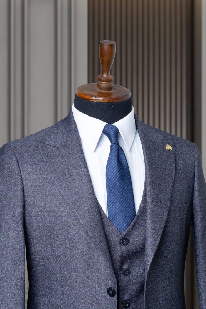 Alfa Suit Slim Fit Koyu Gri Düz Takım Elbise Alfa Suit Slim Fit Koyu Gri Düz Takım Elbise