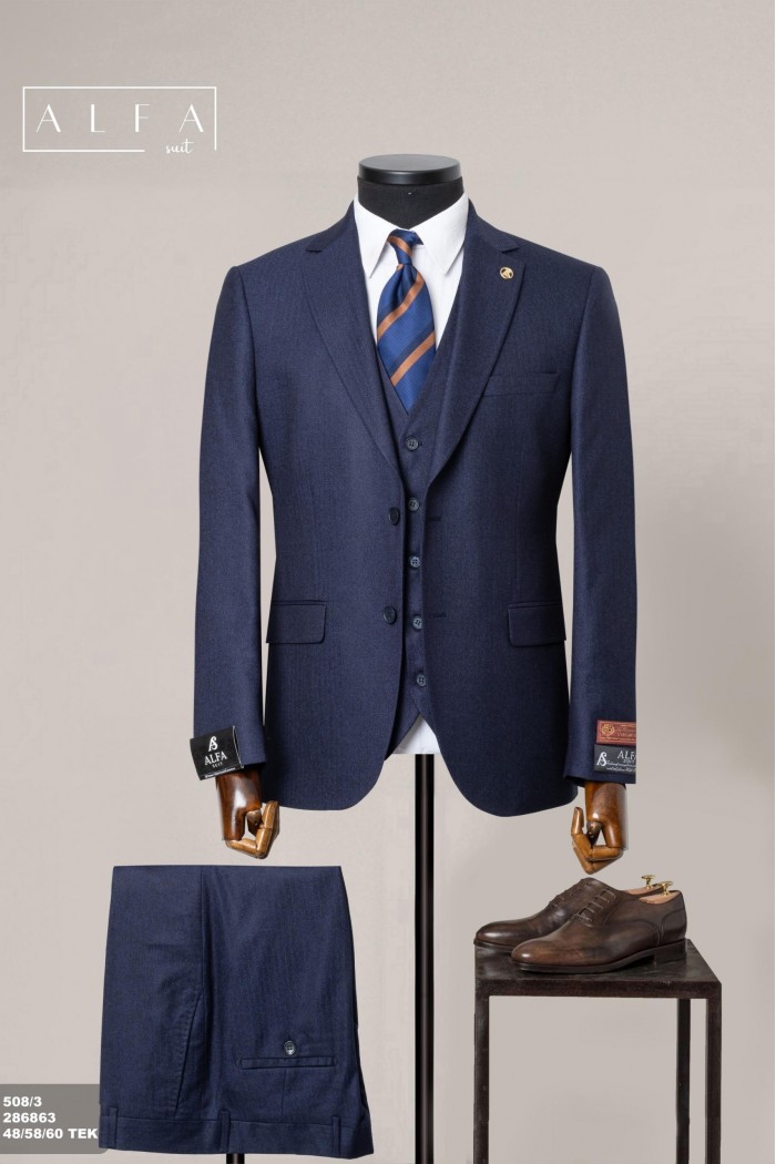 Alfa Suit Slim Fit Açık Gri Düz Takım Elbise Alfa Suit Slim Fit Açık Gri Düz Takım Elbise