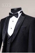 Alfa Suit Slim Fit Koyu Gri Düz Takım Elbise Alfa Suit Slim Fit Koyu Gri Düz Takım Elbise