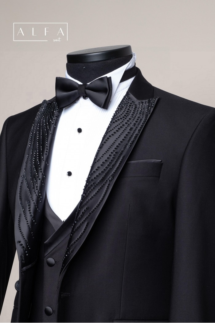 Alfa Suit Slim Fit Koyu Gri Düz Takım Elbise Alfa Suit Slim Fit Koyu Gri Düz Takım Elbise