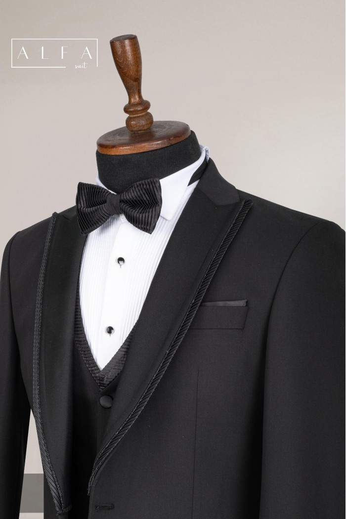 Alfa Suit Slim Fit Koyu Gri Düz Takım Elbise Alfa Suit Slim Fit Koyu Gri Düz Takım Elbise