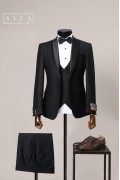 Alfa Suit Slim Fit Açık Gri Düz Takım Elbise Alfa Suit Slim Fit Açık Gri Düz Takım Elbise