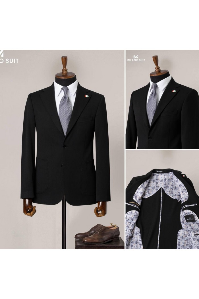 Alfa Suit Slim Fit Koyu Gri Düz Takım Elbise Alfa Suit Slim Fit Koyu Gri Düz Takım Elbise