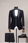 Alfa Suit Slim Fit Açık Gri Düz Takım Elbise Alfa Suit Slim Fit Açık Gri Düz Takım Elbise