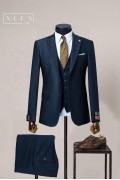 Alfa Suit Slim Fit Açık Gri Düz Takım Elbise Alfa Suit Slim Fit Açık Gri Düz Takım Elbise