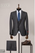 Alfa Suit Slim Fit Açık Gri Düz Takım Elbise Alfa Suit Slim Fit Açık Gri Düz Takım Elbise