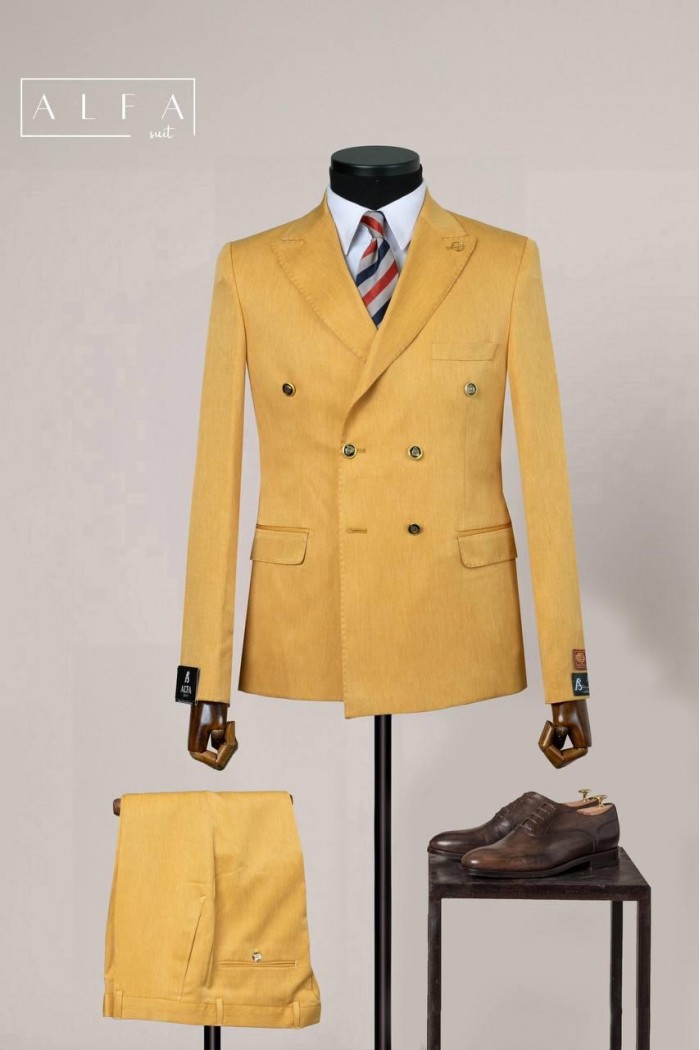 Alfa Suit Slim Fit Bej Düz Takım Elbise Alfa Suit Slim Fit Bej Düz Takım Elbise