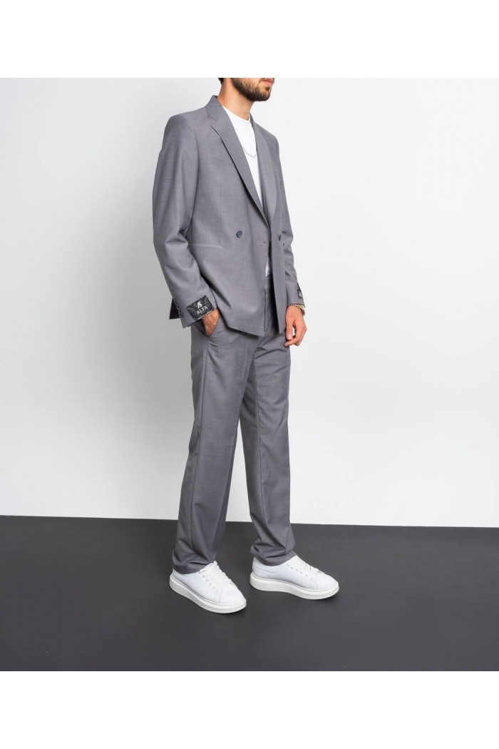 Alfa Suit Slim Fit Açık Gri Düz Takım Elbise Alfa Suit Slim Fit Açık Gri Düz Takım Elbise