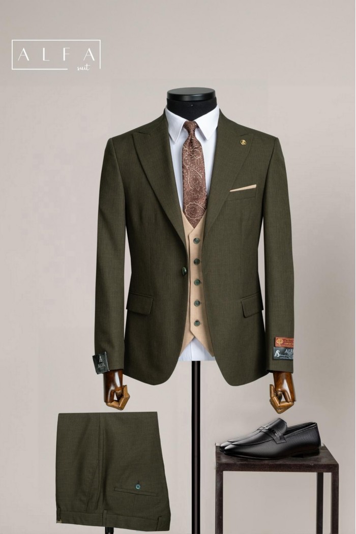 Alfa Suit Slim Fit Açık Gri Düz Takım Elbise Alfa Suit Slim Fit Açık Gri Düz Takım Elbise
