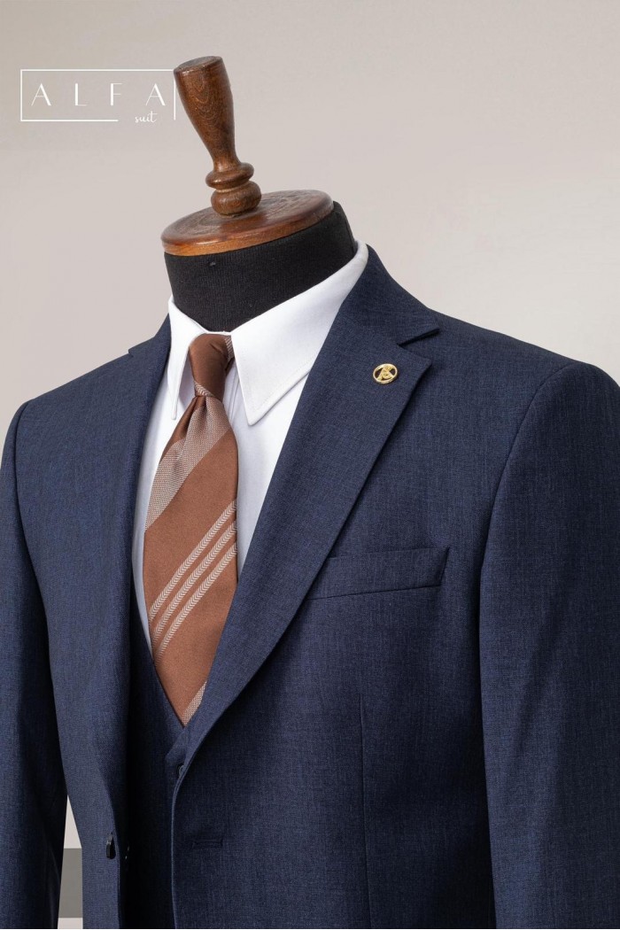 Alfa Suit Slim Fit Koyu Gri Düz Takım Elbise Alfa Suit Slim Fit Koyu Gri Düz Takım Elbise