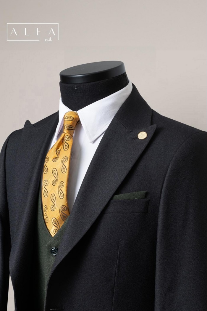 Alfa Suit Slim Fit Koyu Gri Düz Takım Elbise Alfa Suit Slim Fit Koyu Gri Düz Takım Elbise