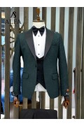 Alfa Suit Slim Fit Koyu Gri Düz Takım Elbise Alfa Suit Slim Fit Koyu Gri Düz Takım Elbise