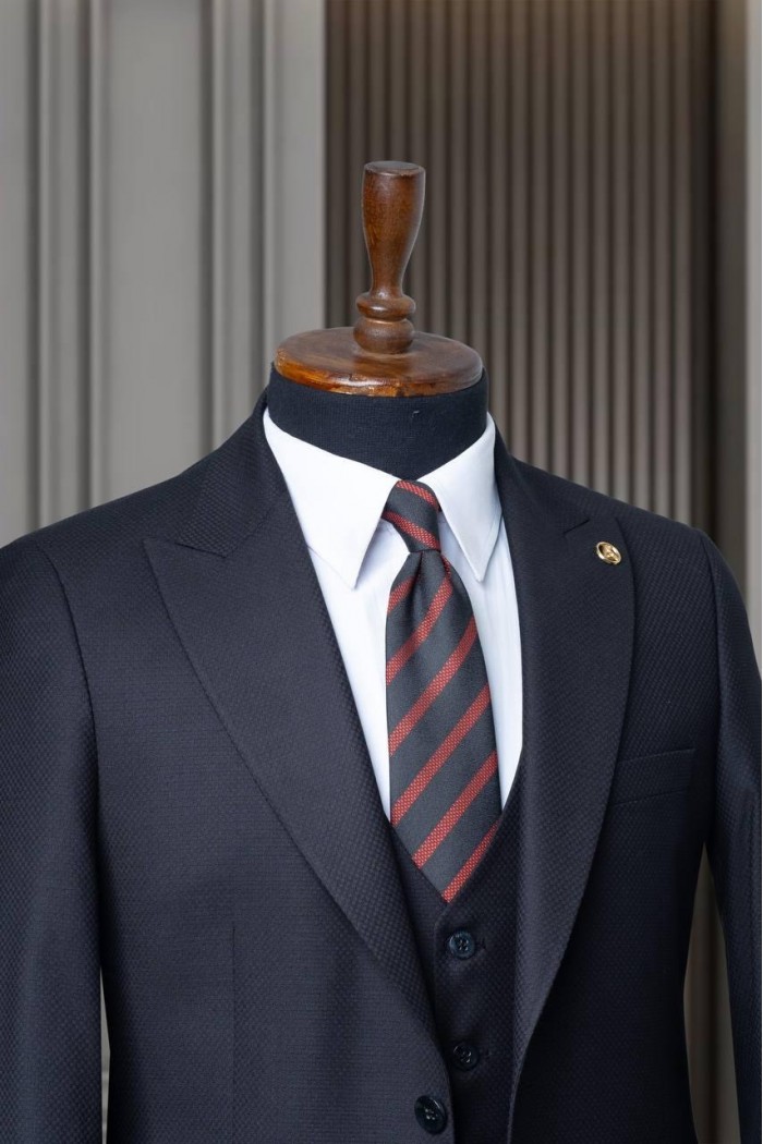 Alfa Suit Slim Fit Koyu Gri Düz Takım Elbise Alfa Suit Slim Fit Koyu Gri Düz Takım Elbise