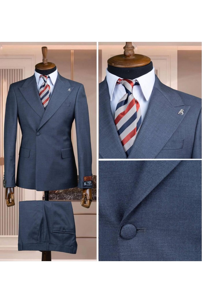Alfa Suit Slim Fit Koyu Gri Düz Takım Elbise Alfa Suit Slim Fit Koyu Gri Düz Takım Elbise