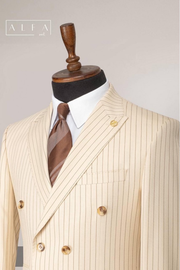 Alfa Suit Slim Fit Bej Düz Takım Elbise Alfa Suit Slim Fit Bej Düz Takım Elbise