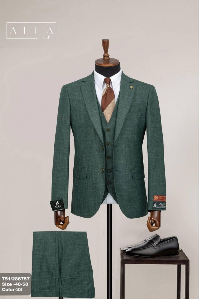 Alfa Suit Slim Fit Açık Gri Düz Takım Elbise Alfa Suit Slim Fit Açık Gri Düz Takım Elbise