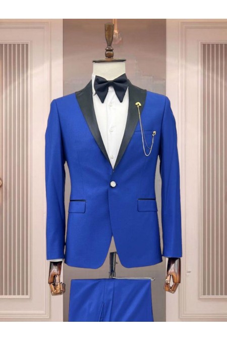 Alfa Suit Slim Fit Açık Gri Düz Takım Elbise