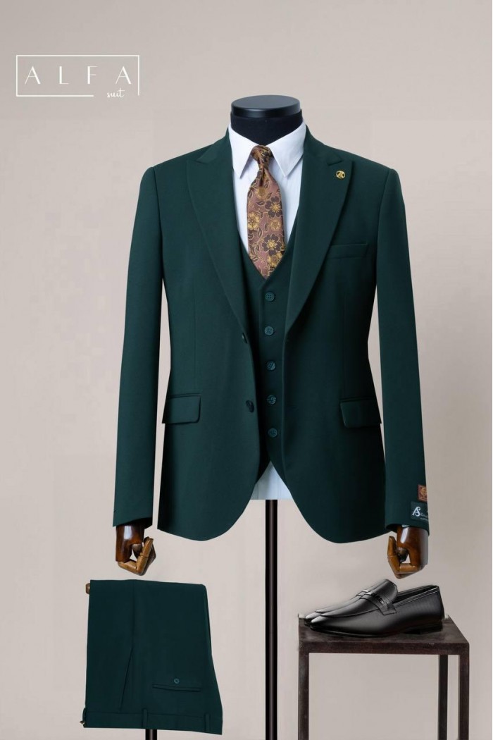 Alfa Suit Slim Fit Açık Gri Düz Takım Elbise Alfa Suit Slim Fit Açık Gri Düz Takım Elbise