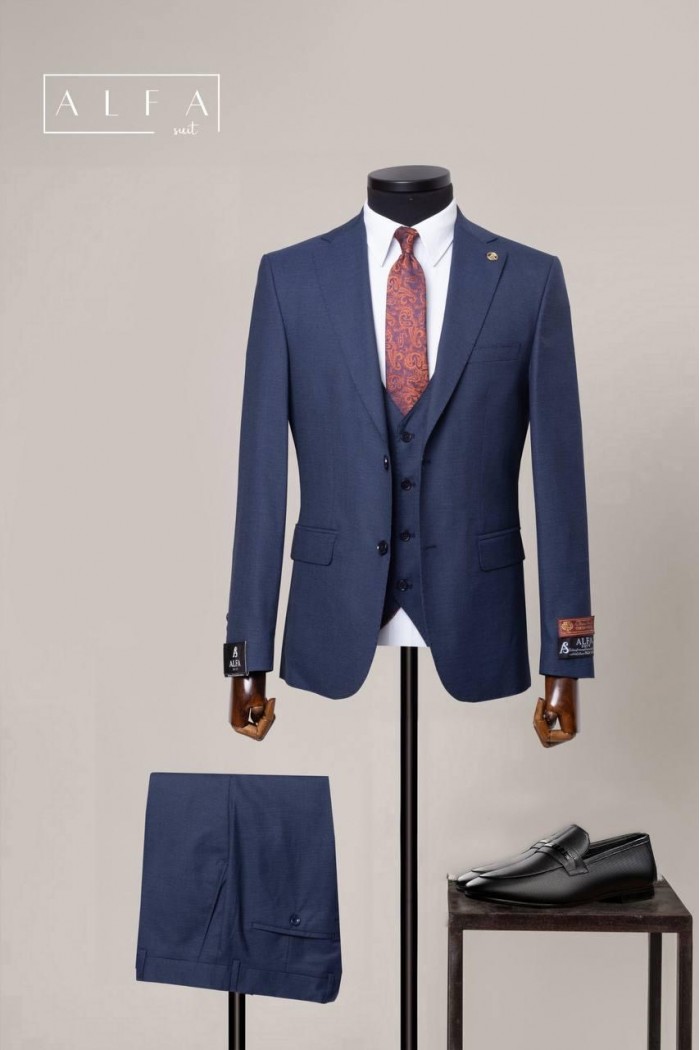 Alfa Suit Slim Fit Açık Gri Düz Takım Elbise Alfa Suit Slim Fit Açık Gri Düz Takım Elbise