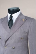 Alfa Suit Slim Fit Açık Gri Düz Takım Elbise Alfa Suit Slim Fit Açık Gri Düz Takım Elbise