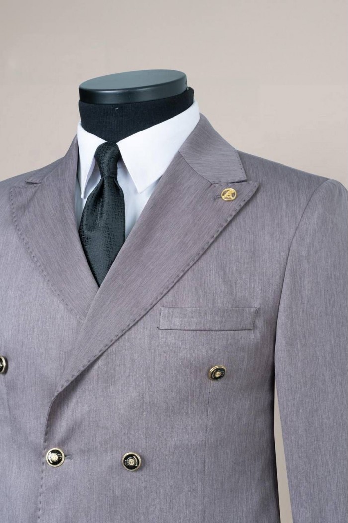 Alfa Suit Slim Fit Açık Gri Düz Takım Elbise Alfa Suit Slim Fit Açık Gri Düz Takım Elbise