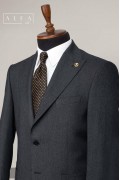 Alfa Suit Slim Fit Koyu Gri Düz Takım Elbise Alfa Suit Slim Fit Koyu Gri Düz Takım Elbise
