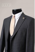 Alfa Suit Slim Fit Koyu Gri Düz Takım Elbise Alfa Suit Slim Fit Koyu Gri Düz Takım Elbise