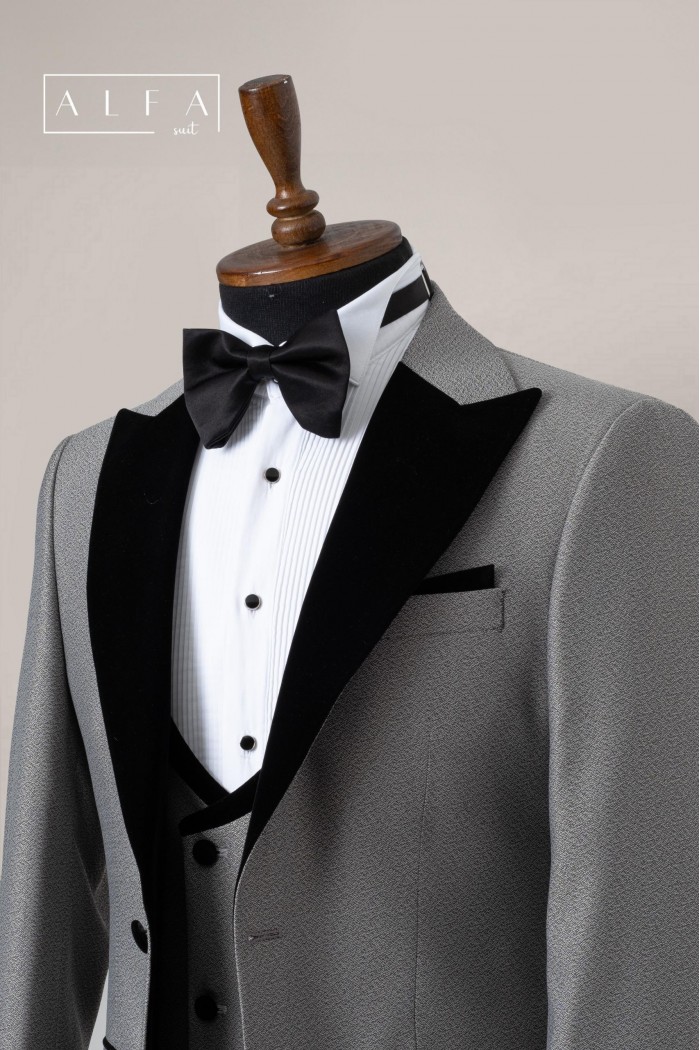 Alfa Suit Slim Fit Açık Gri Düz Takım Elbise Alfa Suit Slim Fit Açık Gri Düz Takım Elbise