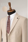 Alfa Suit Slim Fit Bej Düz Takım Elbise Alfa Suit Slim Fit Bej Düz Takım Elbise